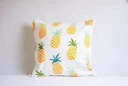 Pineapple Pillow Cover, Pinapple Cushion Throw Different Sizes, Ananas, Summer Print, Porch Decor - thumbnail 1
