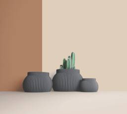 3D Printed Cactus, Succulent Planters , Mid Century Idea Gift For Home, Large Planter Pot - thumbnail 1