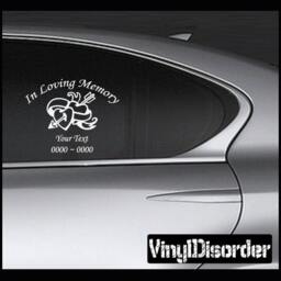 Heart 10 in Loving Memory Custom Car Or Wall Vinyl Decal Stickers - Ilmheart10Et - thumbnail 1