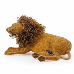 Masterpiece Lion From Our Limited Edition Collection Of Handmade Bead & Wire Animals - thumbnail 2