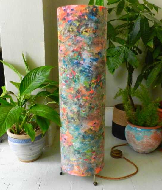 Handmade Tall Velvet Floor Lamp. Renoir Design - image 1