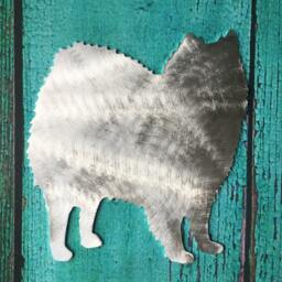 American Eskimo, Dog Christmas Tree Topper, Holiday Decoration, Aluminum, Metal, Pet Memorial, Lover Gift, Plant Stake Or Wall Art - thumbnail 3