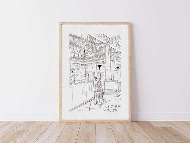 Custom Line Art Portrait - Personalised Engagement Drawing From Photo Minimalist Couple Sketch Wedding Gift Anniversary Present - image 1