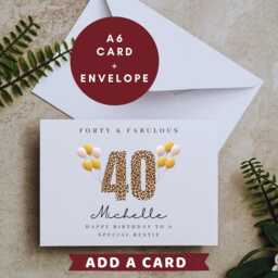 Personalised Bestie 40Th Birthday Candle Gift Card Hamper Cards B - thumbnail 3