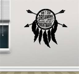 Don't Stop Dreaming Vinyl Wall Art, Decal, Sticker, Transfer, Mural, Removable, Decoration, Interior, Exterior, Peel & Stick, - 0855 - thumbnail 1