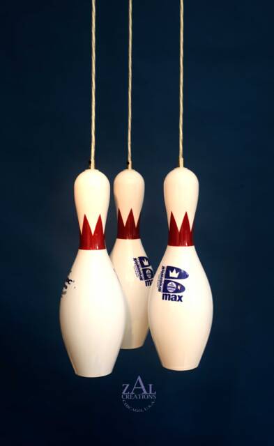 Bowling Pins. Pendant Light. Led Bulbs - image 1