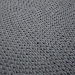 Handmade Round Cotton Rug, Modern Crochet Area Rug - thumbnail 4