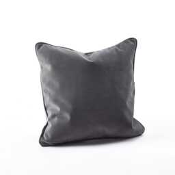 Shadow Grey Velvet Cushion - Feather Filled, Double Sided - 45 X 45cm - thumbnail 1