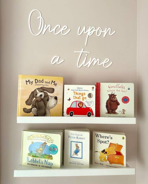 Once Upon A Time Sign - Reading Corner Sign Kids Bedroom Wording Nursery Decor -Wall Art Home Baby Gift For - image 1