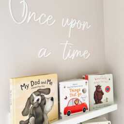 Once Upon A Time Sign - Reading Corner Sign Kids Bedroom Wording Nursery Decor -Wall Art Home Baby Gift For - thumbnail 3