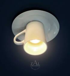 Ceiling Light. Coffee Mug, Cup. Flush Mount
