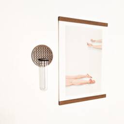 Wall Hanging Rattan Cane Circle Propagation Vase - thumbnail 4