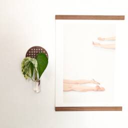 Wall Hanging Rattan Cane Circle Propagation Vase - thumbnail 2