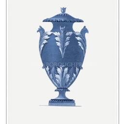Blue Roman Vase Print Wall Art Home Decor Accent Classical - thumbnail 2