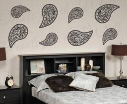 Paisley Wall Decal Mural Stylish Graphic Trendy Fashion Vinyl Art Sticker Decor Decoration Large Sign G31 - thumbnail 1