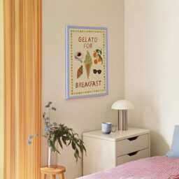 Pistachio Gelato For Breakfast Print - Italy Travel Inspired Poster - Unframed - thumbnail 2