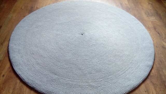 Handmade Round Cotton Rug, Modern Crochet Floor Carpet - image 1