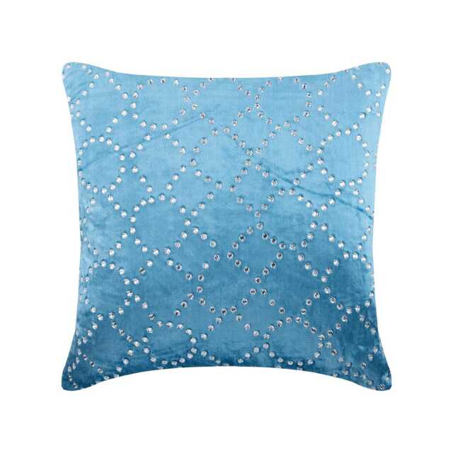 "Designer Aqua Blue Pillow Cover For Bed 24""x24""/26""x26" - image 1