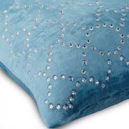 "Designer Aqua Blue Pillow Cover For Bed 24""x24""/26""x26" - thumbnail 3