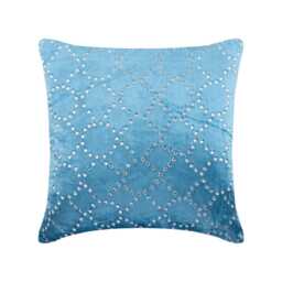 "Designer Aqua Blue Pillow Cover For Bed 24""x24""/26""x26"