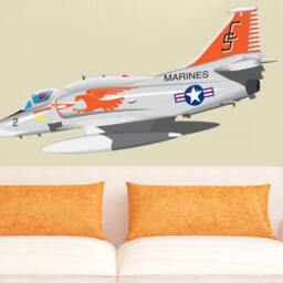 A-4 Skyhawk Marines Wall Fabric Decal Vietnam Attack Fighter Bomber Left View Airplane Up To 54 - thumbnail 2