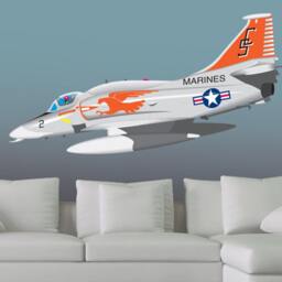 A-4 Skyhawk Marines Wall Fabric Decal Vietnam Attack Fighter Bomber Left View Airplane Up To 54 - thumbnail 3