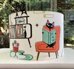 Atomic Kittens Lampshade Mid Century Modern Retro Lighting