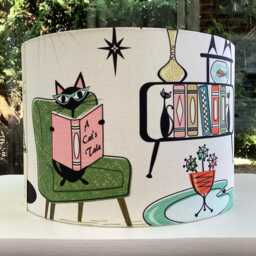 Atomic Kittens Lampshade Mid Century Modern Retro Lighting - thumbnail 3