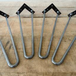 "12"" Steel Hairpin Coffee Table Legs, 11-15" - thumbnail 3