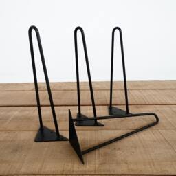 "12"" Steel Hairpin Coffee Table Legs, 11-15" - thumbnail 2