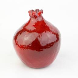 Pomegranate Souvenir Ceramic Handmade, Pottery Pomegranate Vase, Ceramics & Pottery, Pomegranate, Red - thumbnail 2