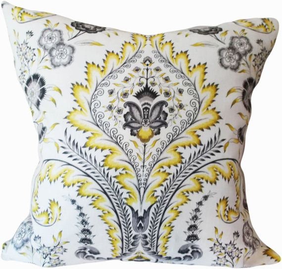Isham Indienne Lemongrass.throw Pillows.toss Pillows.slipcovers.pillow Covers.cushion Covers.sofa Cushions.accents.home Decor - image 1