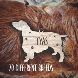 Christmas Personalised Dog Bauble - Tree Decoration - thumbnail 1