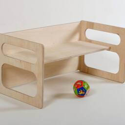 Play Table & Play Bench Tim Made Of Waxed Wood For The Toddler Modern Children's Room - thumbnail 2