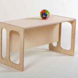 Play Table & Play Bench Tim Made Of Waxed Wood For The Toddler Modern Children's Room - thumbnail 3