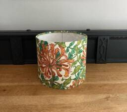 William Morris Honeysuckle Summer Lamp Shade. Bespoke. Handmade Table Or Pendant Shades in 20cm 30cm Or 40cm - thumbnail 3