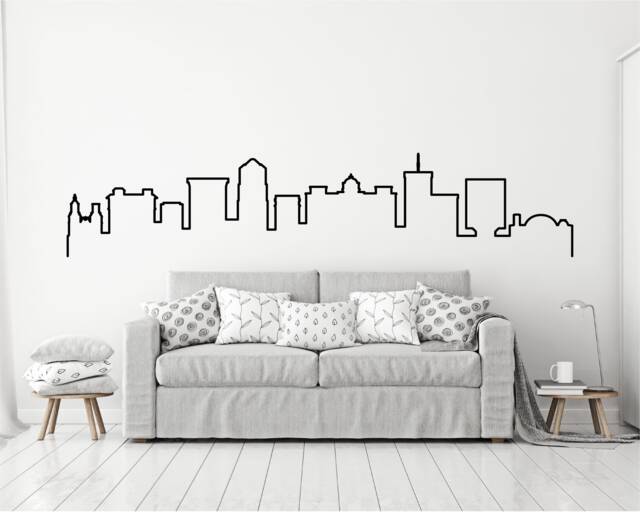 Tucson Arizona Skyline Wall Decal Doodled Cityscape Sticker - image 1