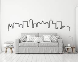 Tucson Arizona Skyline Wall Decal Doodled Cityscape Sticker - thumbnail 1