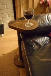 Handy Sofa Table, Side/End Reclaimed Scaffold Boards & Galvanised, Raw Or Powder Coated Steel, Choice Of Finish - thumbnail 1