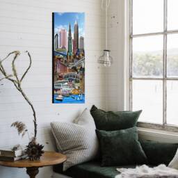 Cleveland Collage Art Print City Landmarks Wall Decor - thumbnail 3