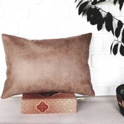 Zen Stone Beige Pillow Cover-Four Vertical Pieces With Decorative Stitches/Modern Scandinavian Homes-1Pcs - thumbnail 3