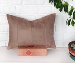 Zen Stone Beige Pillow Cover-Four Vertical Pieces With Decorative Stitches/Modern Scandinavian Homes-1Pcs