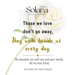 Those We Love Don't Go Away Sympathy Candle Gift, Personalised Memorial For Loss Dad Mum Friend, Remembrance Thinking Of You - thumbnail 2