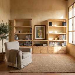 Reclaimed Wood Bookcase/Shelving Units - Tv Combo - Doors - thumbnail 1