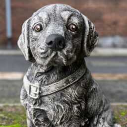 Realistic Labrador Figurine Concrete Dog Statue Stone Pet Sculpture Cement Memorial Ornament Dog Lover Gift Front Door Decoration - thumbnail 2