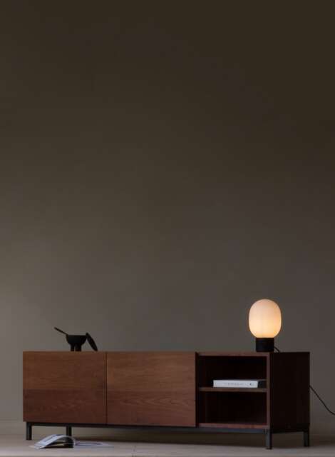 Konk ??? Chamfered Edge Media Unit Bespoke Sizes Available Minimal Industrial Solid Walnut Cabinet, Mid Century Inspired Tv Stand - image 1