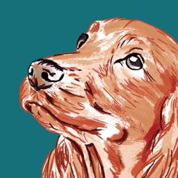 Golden Cocker Spaniel Dog Print Hand-Painted Style, A4 Art - thumbnail 2