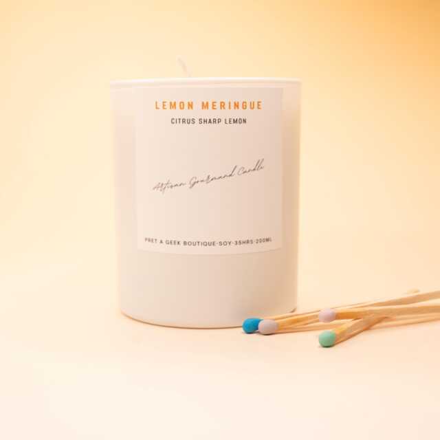 Lemon Meringue Soy Candle Bakery Scented Vegan Bakers Gift Cake Lover - image 1