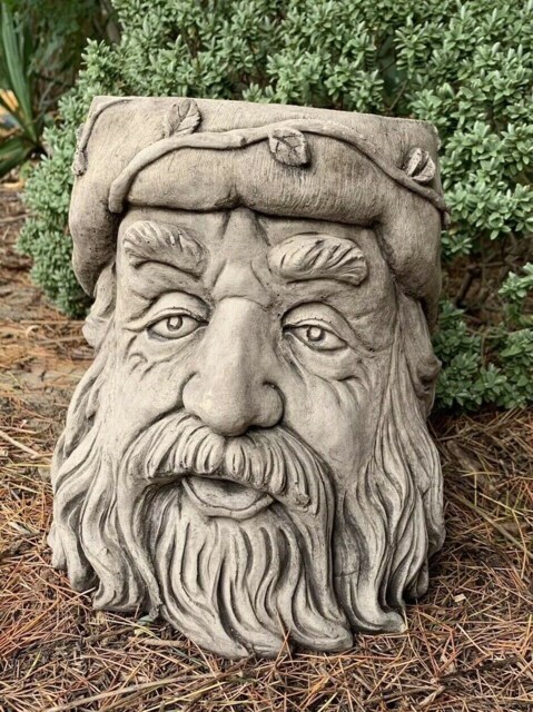 stone Garden Wizard Flower Plant Pot Tree Man Ornament - image 1