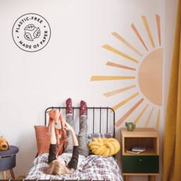 Small Rising Sun Wall Decal, Non-Woven Paper Sticker - thumbnail 2